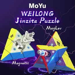 Magic Cubes MOYU Weilong Pyraminx Maglev Magnetic Magic Speed Cube Professional Puzzle Toys Weilong Maglev Pyramid Children's Gifts 231019
