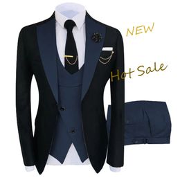 Men's Suits Blazers Costume Homme Clothing Luxury Party Stage Men's Suit Groomsmen Regular Fit Tuxedo 3 Peice Set JacketTrousersVest 231018