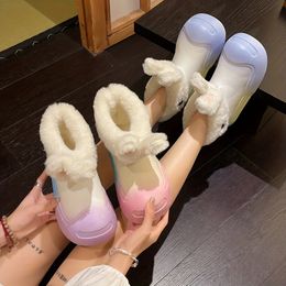 Boots Womens Fashion Colorblock Fluffy Winter Cute Cartoon Novelty Thermal Lined Platform Shoes Plush EVA Waterproof Warm 231019