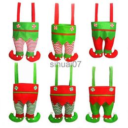 Christmas Decorations 1 pcs New Red Wine Bottle Cover Bags Christmas Dinner Table Decoration Home Party Decors christmas socks elf xmas Gift Bag x1019
