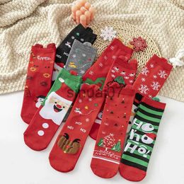 Christmas Decorations Christmas autumn winter comfortable cotton socks new year cartoon ears cute stockings Santa Claus elk x1019