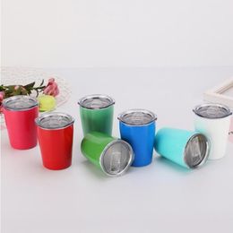 9oz kids tumbler stainless steel kids sippy cup vacuum Insulated toddler drinking cup for children mini milk mugs with lid and straw Goius