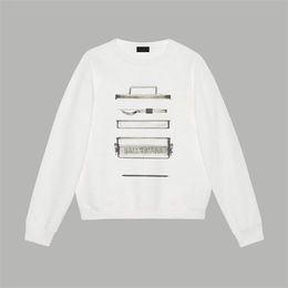 Mężczyzny Plusowe płaszcze odzieżowe Letter Męski haftowany sweter wydrukowany pullover luźny sweter z kapturem czysty bawełniany miękki unisex s12u27