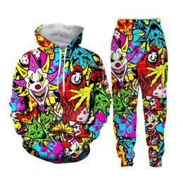 New Men Womens Insane Clown Posse Funny 3D Print Fashion Tracksuits Hip Hop Pants Hoodies T010263e