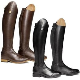 Boots Riding High Boots Horse Knee Rider Leather Shoes Equestrian Long Bootcut Rider Wide Shaft Mediaeval Costume For Women 231018