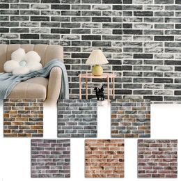 Wall Stickers 10psc Self Adhesive Creative Brick Pattern 3d Stereo Waterproof TV Background Decor Perfect Home Decorations 231019