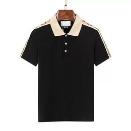 Designer Men's T-shirt POLO Shirt Brand New cotton Embroidery Wrinkle Proof Breathable T-shirt Lapel Commercial fashion casua241h