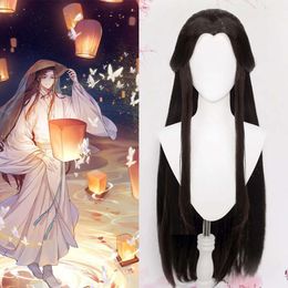 Xie Lian Cosplay Wig Black Hair Tian Guan Ci Fu Hanfu Wigs Men Halloween Pro Anime Heaven Official's Blessingcosplay