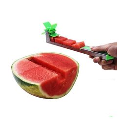 Fruit & Vegetable Tools Stainless Steel Watermelon Slicer Cutter Knife Corer Fruit Vegetable Tools Kitchen Gadgets Home Garden Kitchen Dhnnv