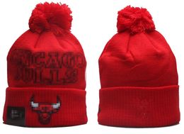 Chicago Beanies North American BasketBall Team Side Patch Winter Wool Sport Knit Hat Skull Caps a14