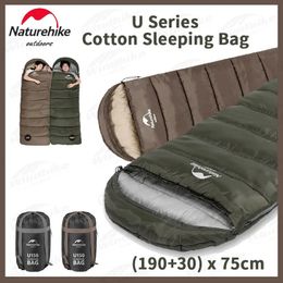 Sleeping Bags Sleeping Bag Cotton Quilt Ultralight Winter Envelope Sleeping Bags for Adult Outdoor Camping Tourist Waterproof 231018