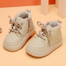 Botas de inverno botas de bebê quente pelúcia sola de borracha da criança crianças tênis sapatos infantis moda meninos meninas botas 231019