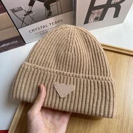 Beanie/skull Caps Wholesale Autumn Winter Knitted Designer Beanie Cap Men's and Women's Fit Hat Unisex 100% Cashmere Letter Casual Hats