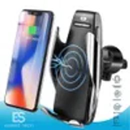 S5 Automatic Clamping 10W Qi Wireless Car Charger Vent Mount phone Holder Stand For iPhone wireless charger Android All Qi Devices ZZ
