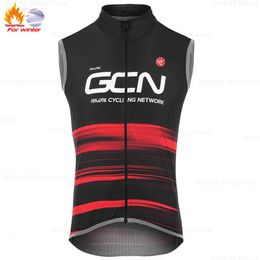 Cycling Jackets Winter Thermal Fleece Cycling Vest Sleeveless Cycling Vest Men Bicycle Warm Vest MTB Road Bike Tops Warm Cycling Jersey 231018
