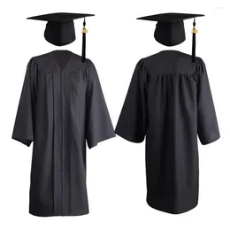 Clothing Sets Fashion Outwear High School Degree Robe Graduation Gown Top Hat With Tassel Comfortable Set Party Wear