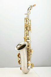 New Alto Saxophone WO37 B Flat Nickel Plated Gold Key Professional Brass Super Sax With Case accessory