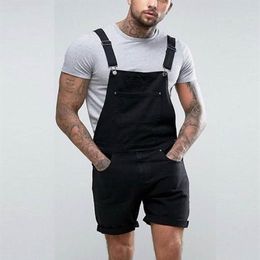 Men's Pants Summer Fashion Men Solid Overall Suspender Pants Man Plus Size Pocket Jeans Overalls Jumpsuit Casual Streetwear 2225O