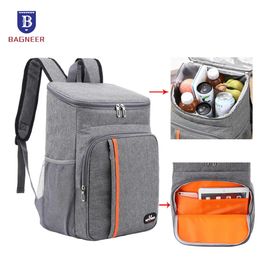 Ice Packs/Isothermic Bags 20L Outdoor Thermal Cooler Backpack Bags Insulated Leakproof Lunch Bag Camping Drink Refrigerator Picnic Food Fresh Keeping Bag 231019