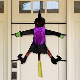 Other Festive Party Supplies Halloween Witch Doll Courtyard Witch Crashing Into Tree Halloween Decoration Toys Funny Door Porch Tree Decors 231019