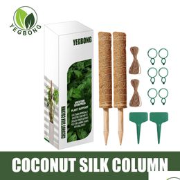 Other Garden Supplies Freight Yegbong Oem Odm Coconut Silk Climbing Pole Suit Plant Support Green Pineapple Palm Stick Pile Frame Bamb Dh0Ue