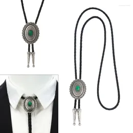 Bow Ties Bolo Tie For Men Turquoise Cowboy Necktie Fashion Necklace Costume Accessories Women Vintage Neck Jewellery