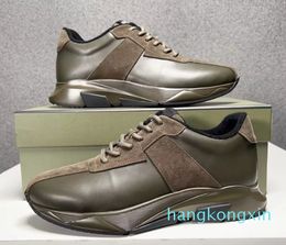 Top Brand Men Jagga Runner Sneakers Shoes Nylon & Suede Trainer Embossed Logo Ridged Rubber Sole Sports Party Dress Comfort Footwear