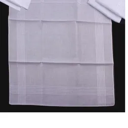 Bow Ties DHL200pcs Handkerchief Men Children Cotton White Patchwork Striped Square Absorbent Towel