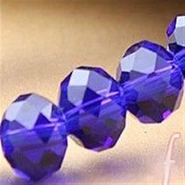 MIC Lot 900Pcs 6mm Dark Blue Faceted Crystal Rondelle Beads Loose Beads Fit Bracelets Necklace Jewellery DIY254j