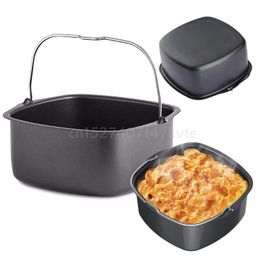 Baking Moulds Square Non Stick Cake Mould Baking Tray Pan Roasting Basket Bakeware Mould Air Fryer Accessories 231018