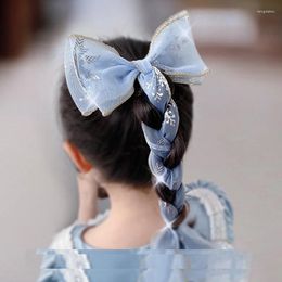 Hair Accessories 2-Piece Set Temperament Princess Kids Bowknot Clips For Women Girls Party Wedding Duckbill Clip Headwear