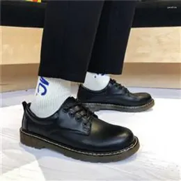 Dress Shoes Suit Big Head Leather Men's Botton Width Round Toe Business Casual Autumn 2023 Low Top Work