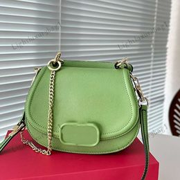 Luxury Brand Designer VSLING Bags Classic Chain Saddle Bag Fashion Crossbody Bag Women Half Round Shoulder Bag Leather Handbags Classics Shopping Purses 231019