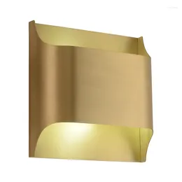 Wall Lamp Minimalist Copper Brass Light Corridor Toilet Bathroom Reading LED Sconce Modern Simple E14 6W