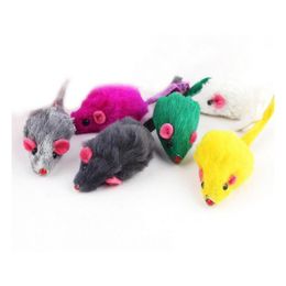 Cat Toys 5Cm Rabbit Fur False Mouse Pet Cat Toys Mini Funny Playing For Cats Kitten Home Garden Pet Supplies Cat Supplies Dhymv