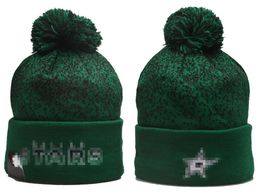 Stars Beanie Beanies North American Hockey Ball Team Side Patch Winter Wool Sport Knit Hat Skull Caps A4