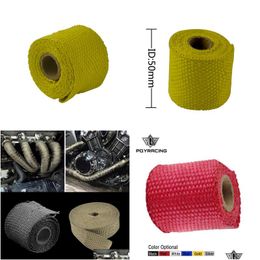2X 1M Performance Exhaust Tape Manifold Downpipe Insating Heat Wrap 1901 Drop Delivery
