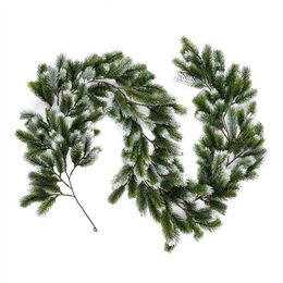 Christmas Decorations 1pcs Artificial Plant Garland with Lights Fir Pine Tree Branch Decoration Rattan Wreath Vine for Home Decor 231018