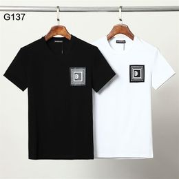 DSQ PHANTOM TURTLE Mens Designer T shirt Italian Milan Fashion Logo Print T-shirt Summer Black White T-shirt Hip Hop Streetwear 10333N