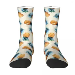 Men's Socks Pineapples Crystals Sock Men Women Polyester Stockings Customizable Design