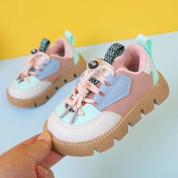 Flat shoes Size 21-30 Autumn Children Girl Pink Shoes Autumn Breathable Kids Sneakers for 5-18 Yrs Boy Lightweight Shoe Walking Soft 231019