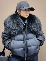 Women's Fur Faux OFTBUY 2023 Winter Puffer Jacket Women Large Real Raccoon Collar Female Parkas Thick Warm 90 Goose Down Loose Coat 231018
