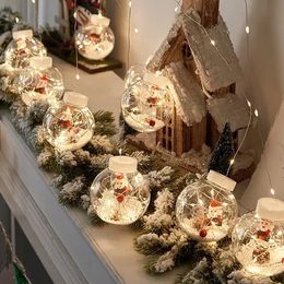 Christmas Decorations 2023 Year Tree LED Santa Claus Snowman ing Lights Curtains Mall Shop Window Arrangement 231018