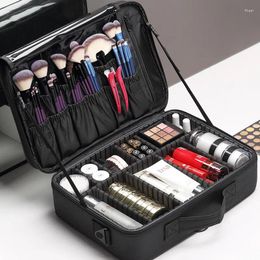 Storage Bags Upgrade Stylish Large Capacity Women's Cosmetic Organizer Travel Case With Dividers - Portable Makeup Box