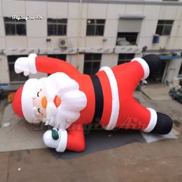 6m Kindly Giant Smiling Inflatable Santa Claus Christmas Figure Model Air Blow Up Santy Carrying A Gift Bag For Outdoor Show