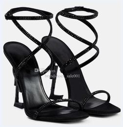Sandals High-heeled Luxurys Designers shoe Paris Dress Classics Women 10cm 8cm Heels Black Golden Gold Wedding Bottoms with box 3 model Size 35-43