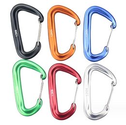 Stainless Steel Carabiner Clip 12KN Outdoor Aluminium Hammock Yoga Carabiner Buckle 7075 aviation Quickdraw Quick Hanging Belts Hook Clasp Camping Equipment