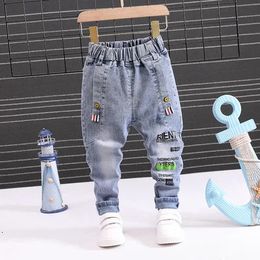 Jeans Brand Kids Cartoon Trousers Pant Spring Autumn Fashion children baby elastic waist cotton soft denim jeans for boys Kids 12M-9y 231019