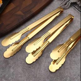 Tools Gold Grilled Food Clips Buffet Pliers Non-slip And Easy To Grip Stainless Steel Kitchen Cooking