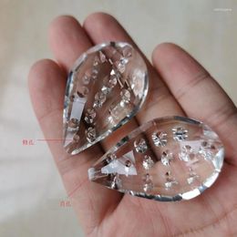 Chandelier Crystal Transparent Straight Hole Side Raindrop Pipa With M4 Screw Glass Petal Leaf Flower Pendant Lighting Accessories